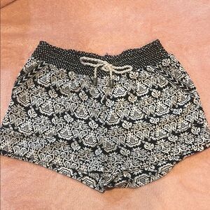 Black and White Patterned Shorts